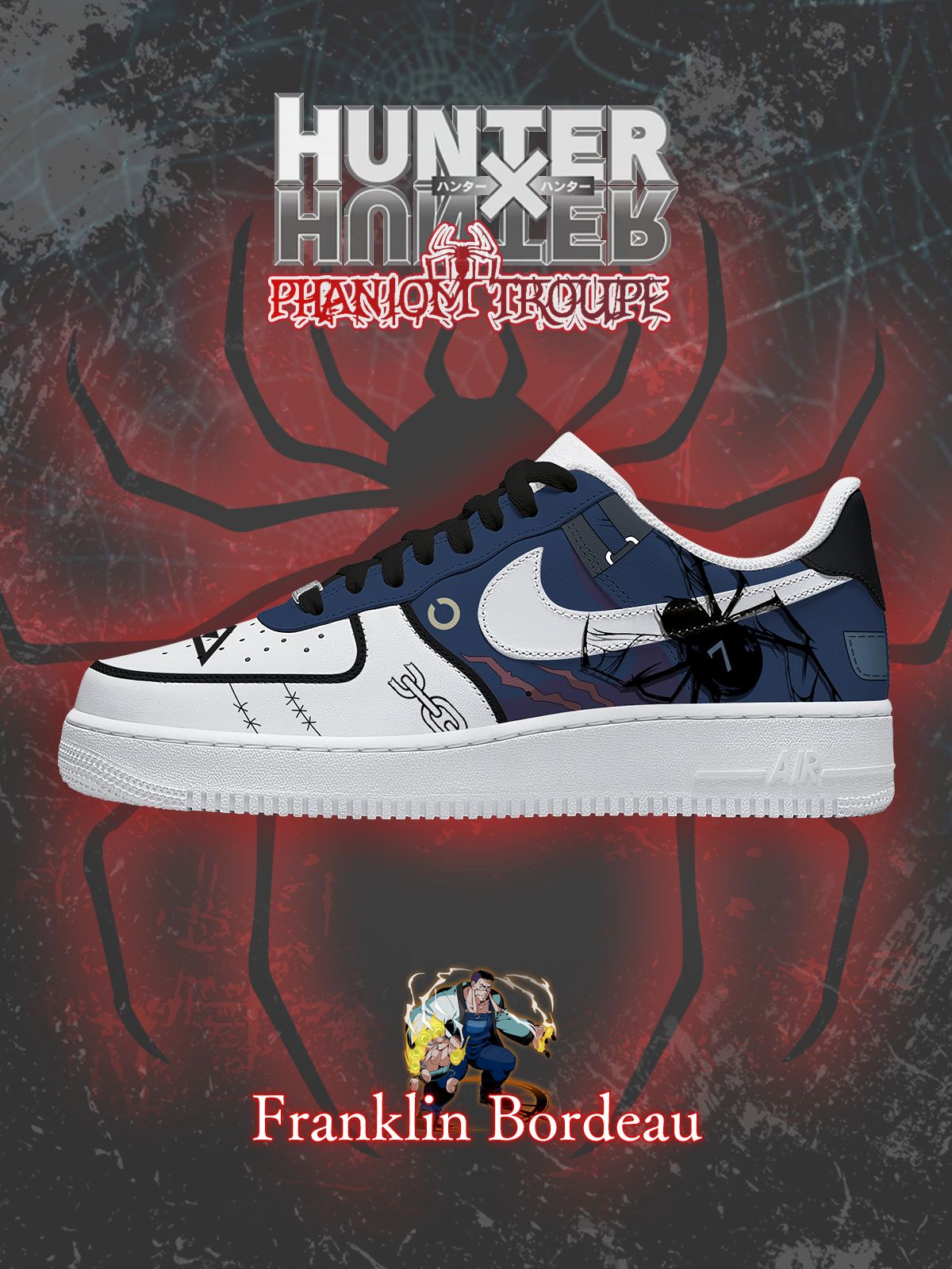 Custom Franklin Bordeaux Sneakers für Damen und Herren