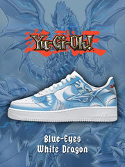 Blauäugiger weißer Drache V.1 Custom Sneakers