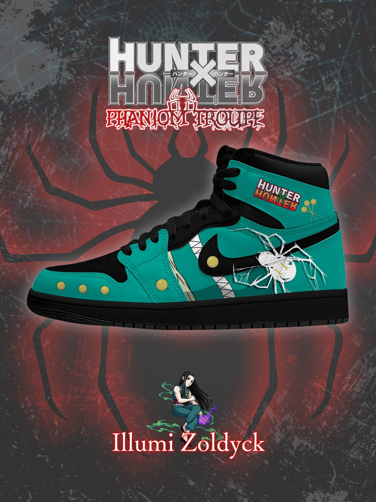 Illumi Zoldyck V.1 High-Top-Sneakers nach Maß