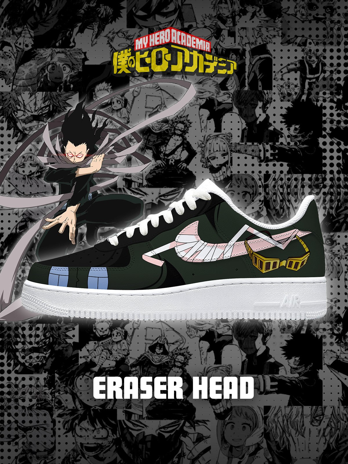 Individuell bedruckte Eraser Head Sneakers für Damen und Herren
