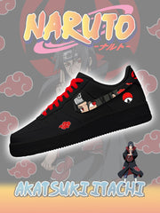 Scarpe Akatsuki Itachi Uchiha No.2 stampate personalizzate per donne e uomini