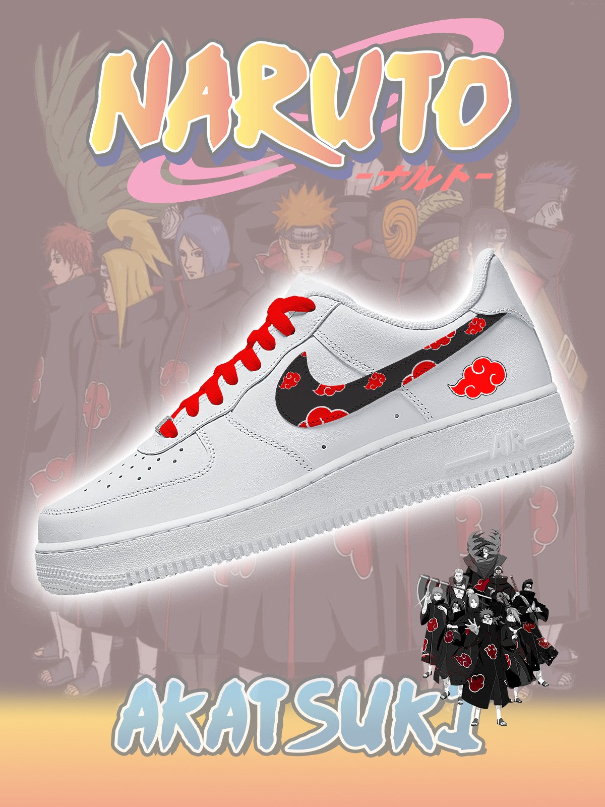 Custom Akatsuki V.1 Sneakers For Women and Men