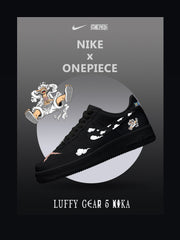 Scarpe da ginnastica Luffy Gear 5 Nika No.2 stampate personalizzate per donne e uomini