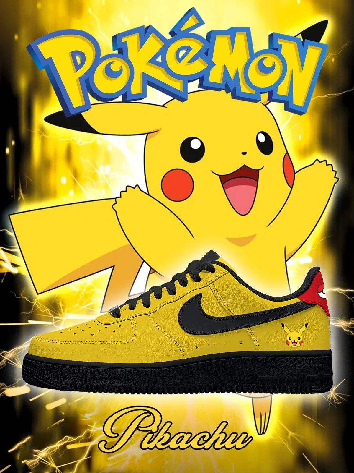 Personalisierte Pikachu-Sneaker für Damen und Herren