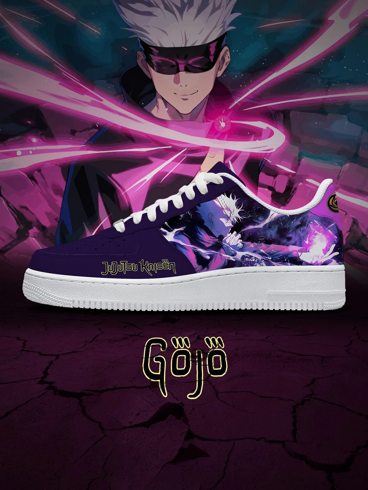 Personalizza le sneakers Satoru Gojo No.3 per donne e uomini